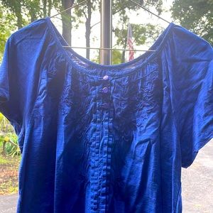 Erika Small Royal Blue Short Sleeve Shirt